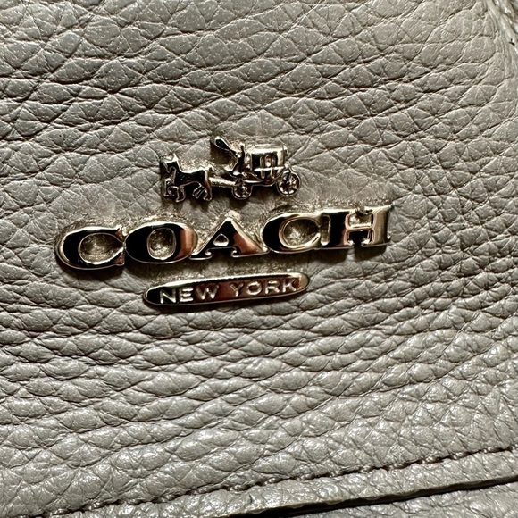 Coach Lexy Shoulder Bag Gray Pebbled Leather - Picture 8 of 11